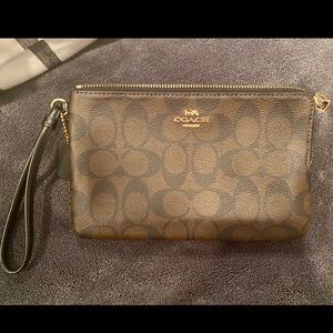 Coach wristlet- double zip wallet